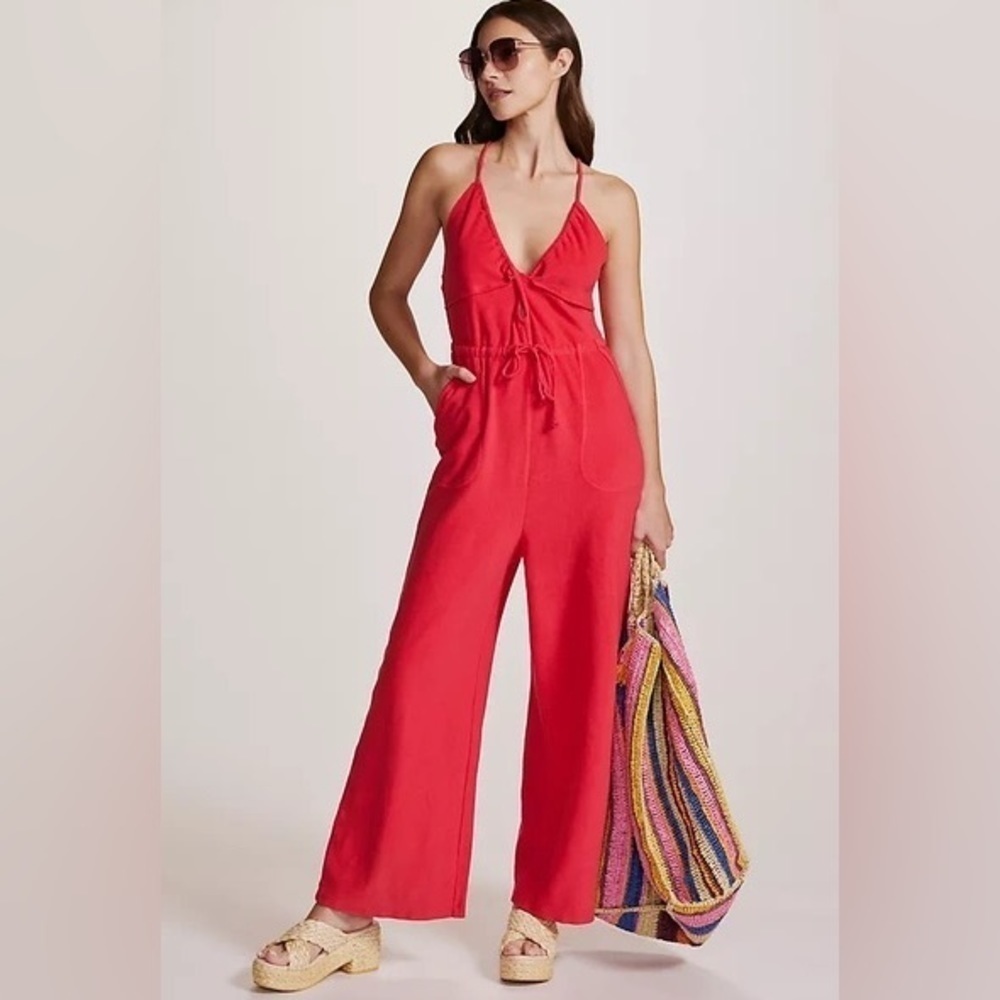 Anthropologie Daily Practice Kit Kat Jersey Jumpsuit